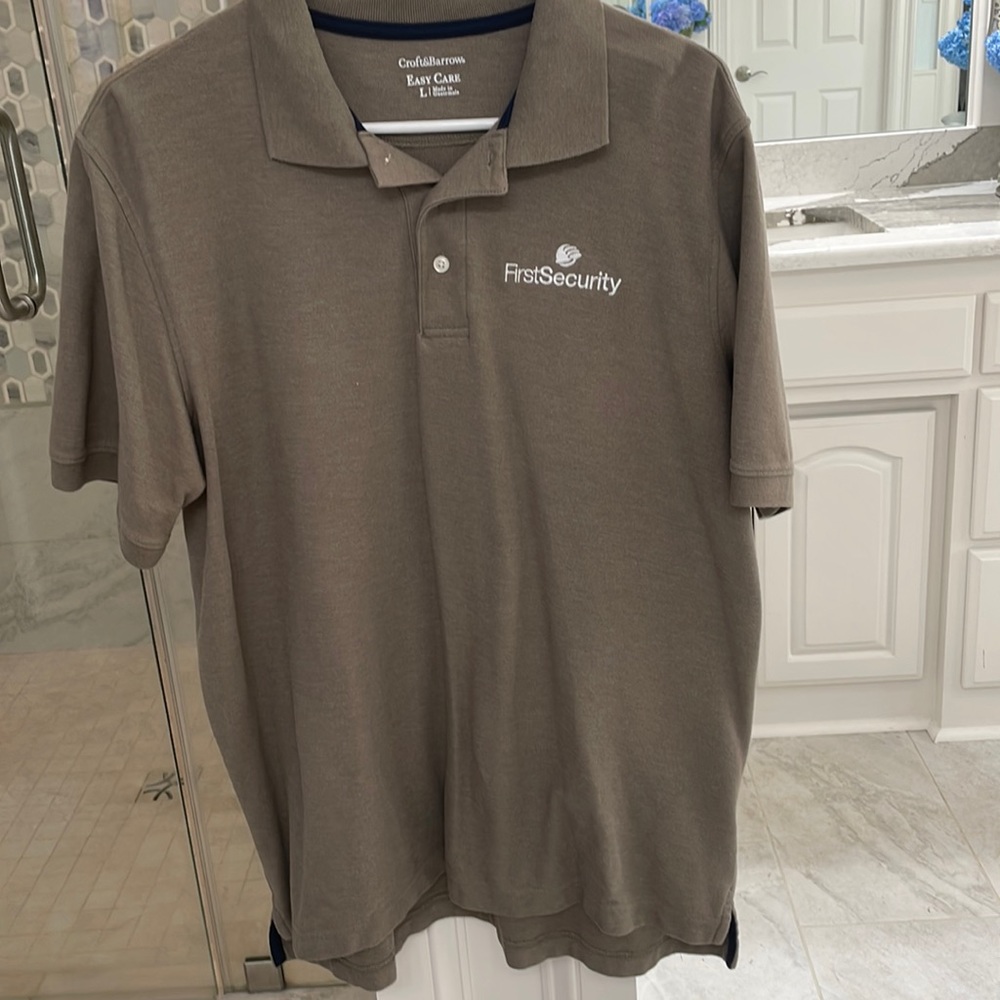 Croft & Barrow dark tan large  polo